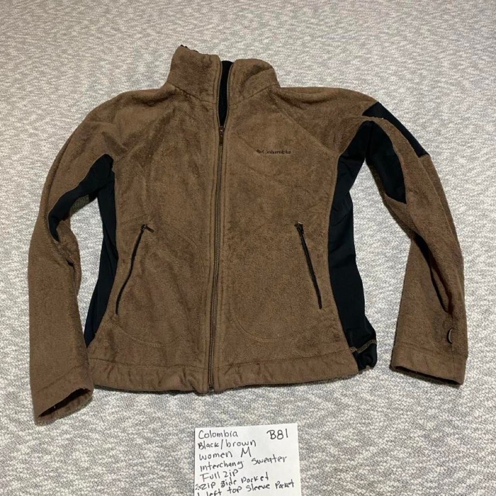Columbia Interchange Sweater Full Zip Brown women M. SKU-B81